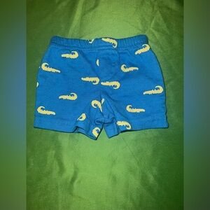 Gerber Blue Shorts with Yellow Alligator Print Newborn